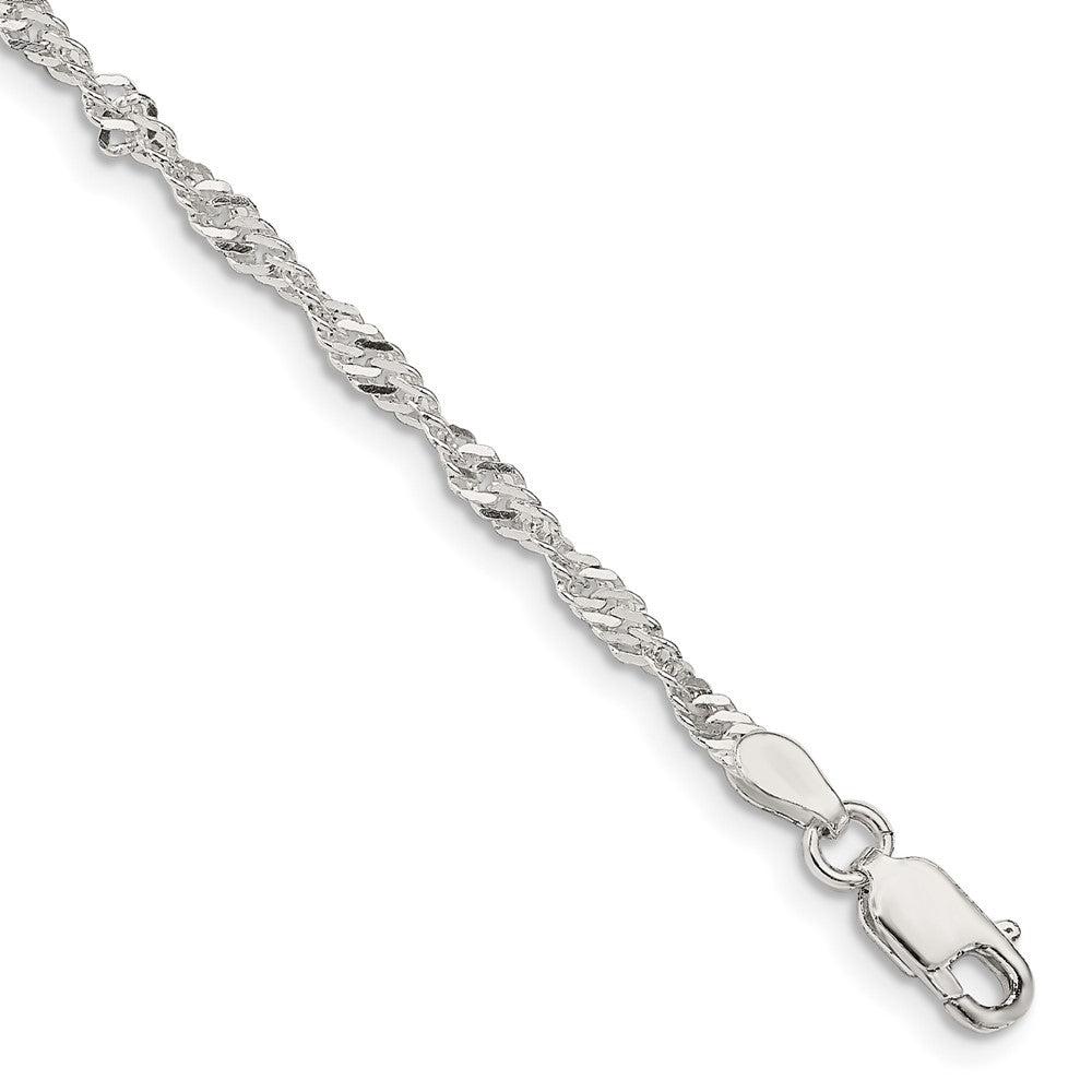 Sterling Silver 2.25mm Singapore Chain QFC69-8