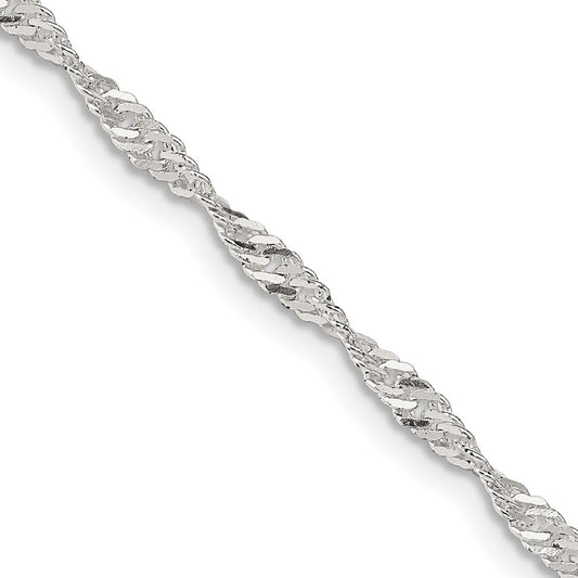 Sterling Silver 2.25mm Singapore ChainQFC69