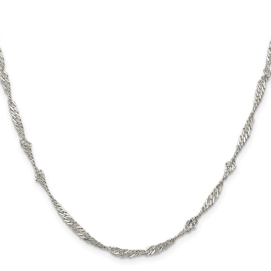 Sterling Silver 3mm Singapore ChainQFC70