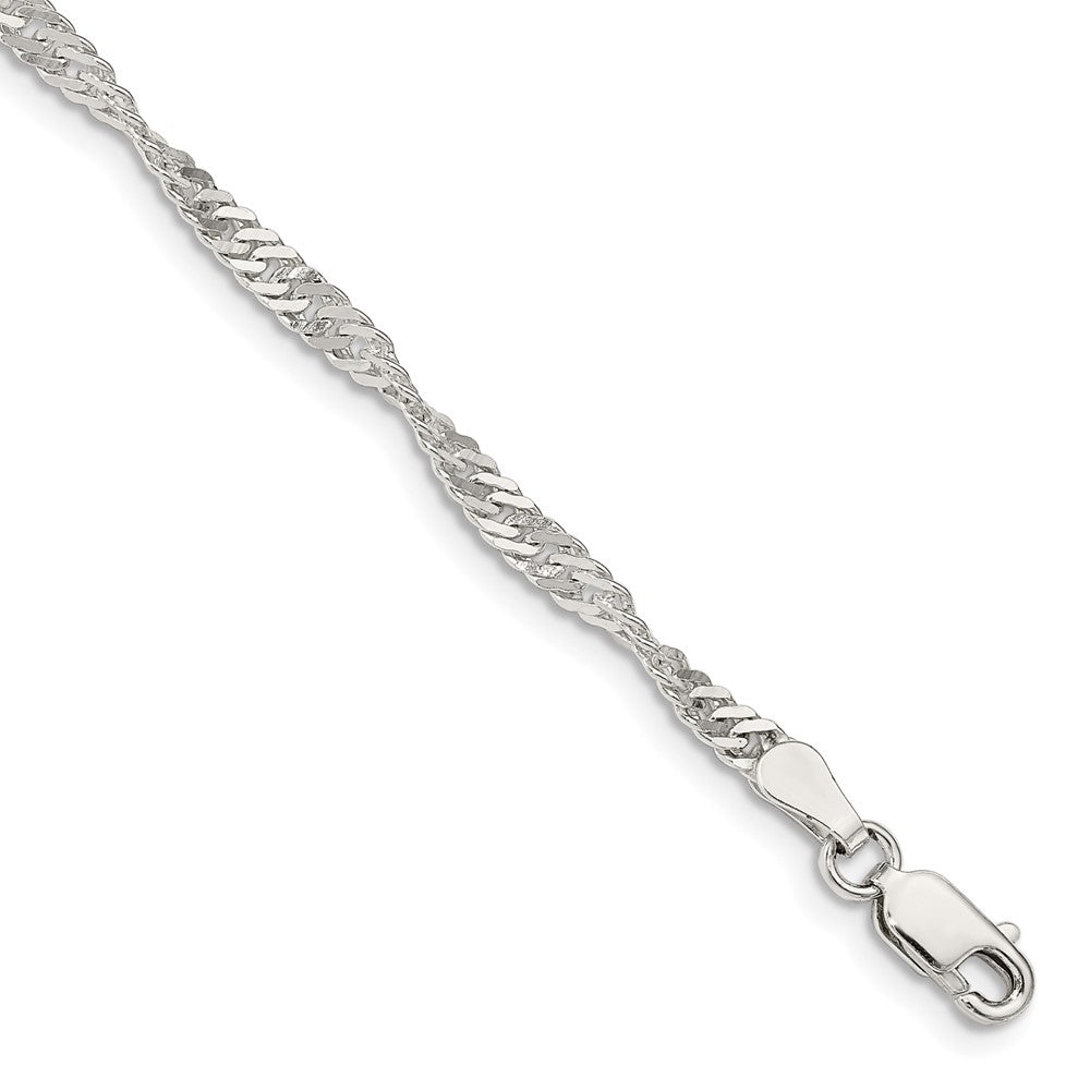 Sterling Silver 3mm Singapore Chain QFC70-8