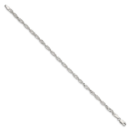 Sterling Silver 3.5mm Singapore Chain QFC71-8