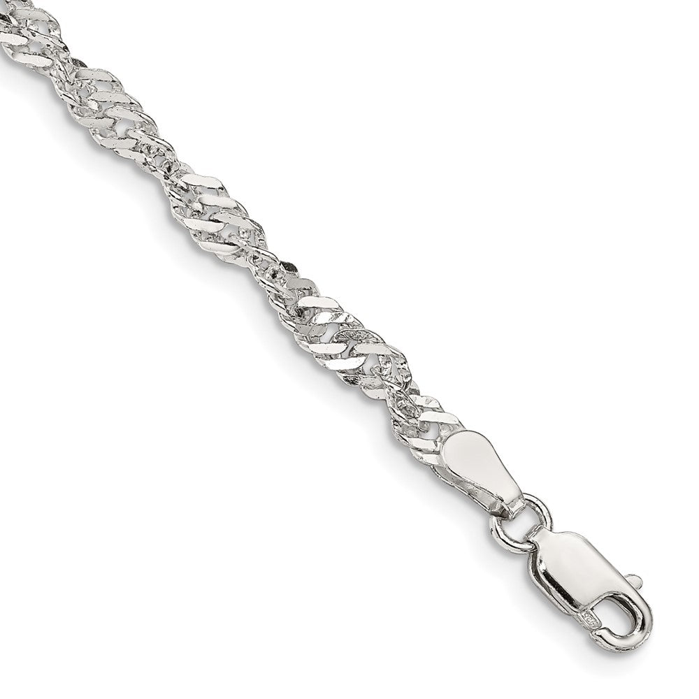 Sterling Silver 3.5mm Singapore Chain QFC71-8