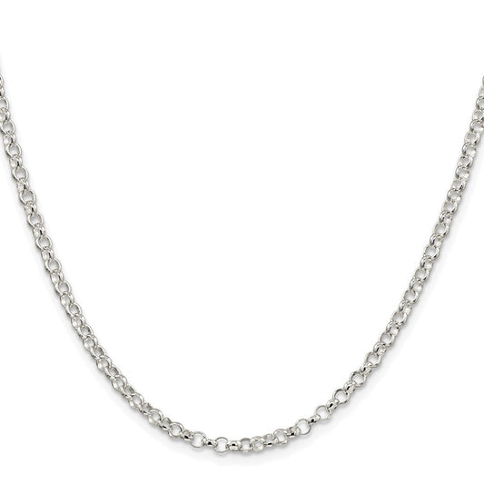Sterling Silver Rhodium-plated 3.5mm Rolo ChainQFC74R