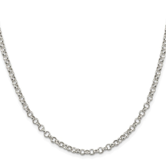 Sterling Silver Rhodium-plated 4mm Rolo ChainQFC75R