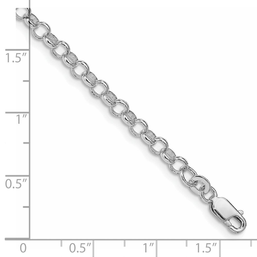 Sterling Silver Rhodium-plated 4mm Rolo Chain QFC75R-8