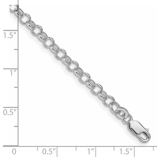 Sterling Silver Rhodium-plated 4mm Rolo Chain QFC75R-8