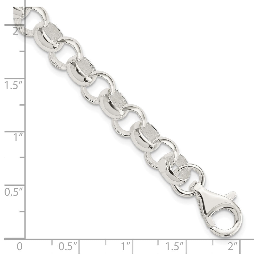 Sterling Silver 8.00mm Belcher Light Bracelet QFC79-7.5