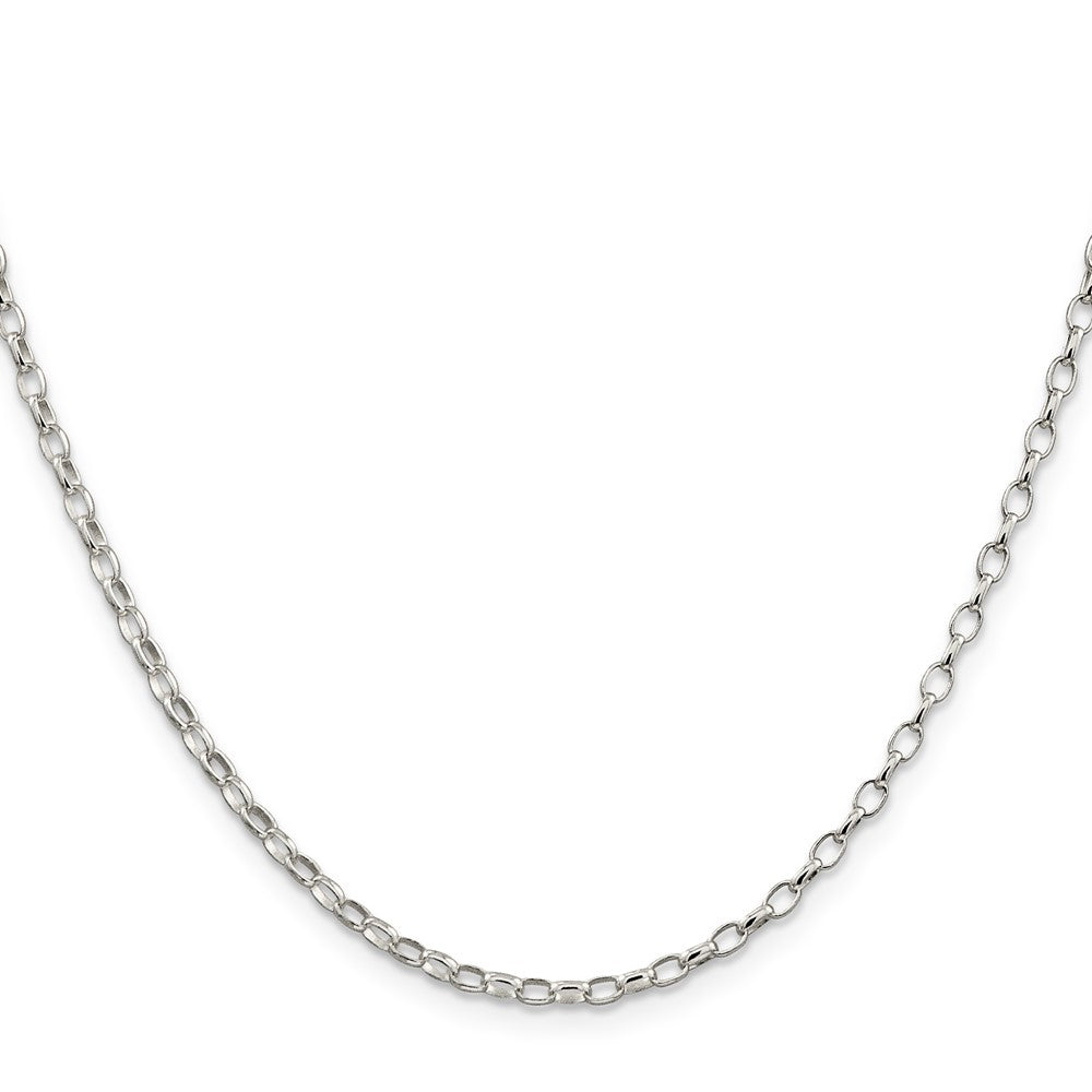 Sterling Silver 2.5mm Oval Fancy Rolo ChainQFC85