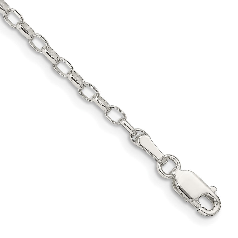Sterling Silver 2.5mm Oval Fancy Rolo Chain QFC85-8