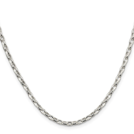 Sterling Silver 3.2mm Oval Fancy Rolo ChainQFC86