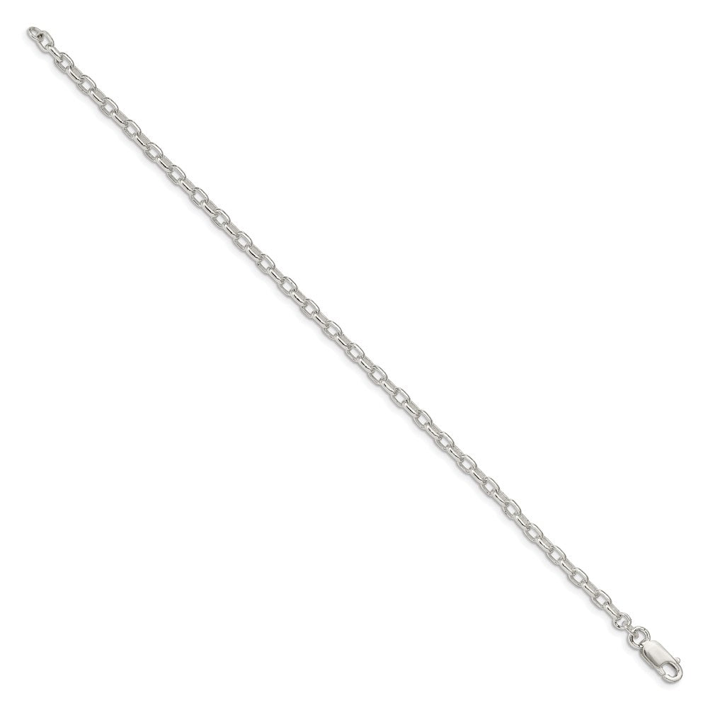 Sterling Silver 3.2mm Oval Fancy Rolo Chain QFC86-8