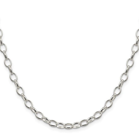 Sterling Silver 5mm Fancy Rolo ChainQFC88