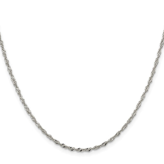 Sterling Silver 2mm Singapore ChainQFC99