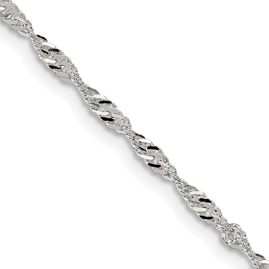Sterling Silver 2mm Singapore ChainQFC99