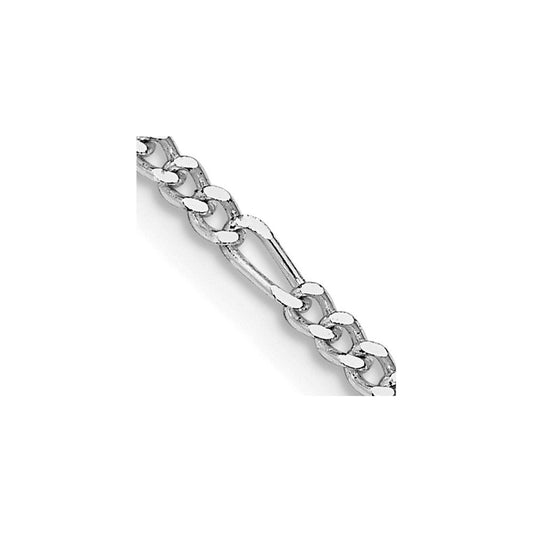 Sterling Silver Rhodium-plated 2.25mm Figaro ChainQFG060R