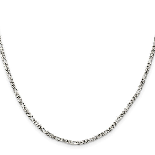 Sterling Silver 2.5mm Figaro ChainQFG070