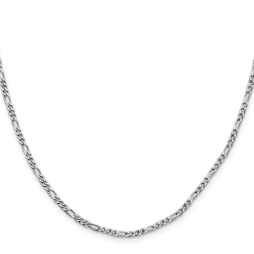 Sterling Silver Rhodium-plated 2.5mm Figaro ChainQFG070R
