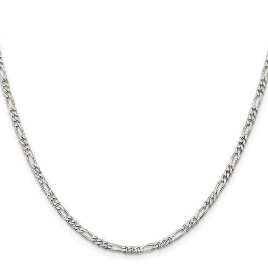 Sterling Silver 2.85mm Figaro ChainQFG080