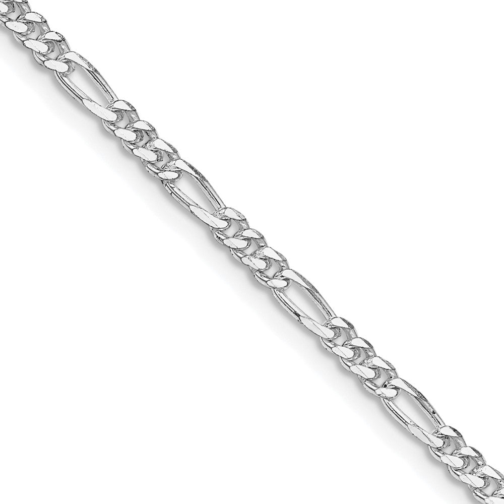Sterling Silver Rhodium-plated 2.85mm Figaro ChainQFG080R