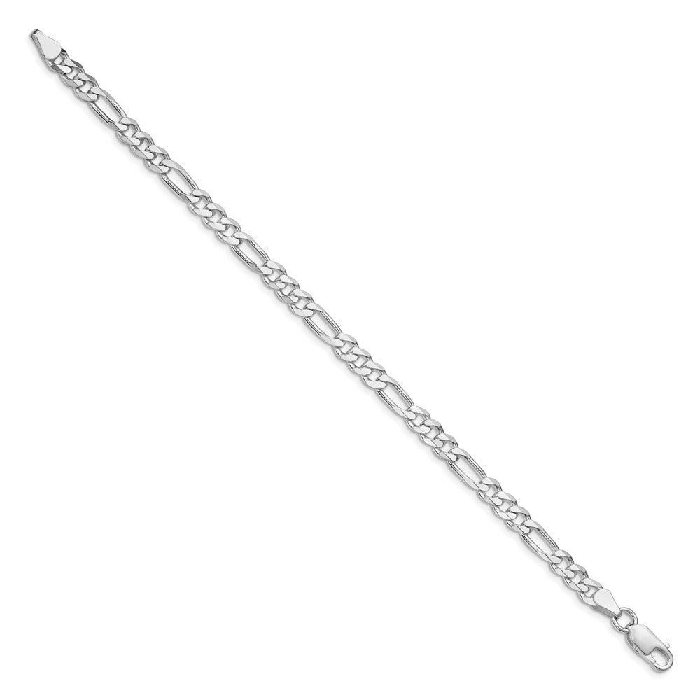 Sterling Silver Rhodium-plated 5.25mm Figaro Chain QFG150R-8