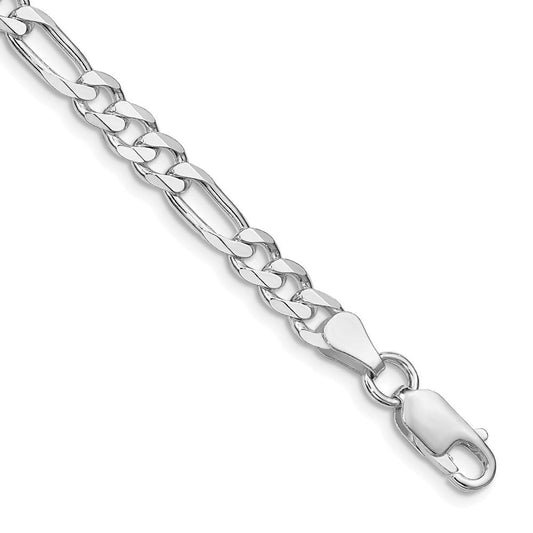 Sterling Silver Rhodium-plated 5.25mm Figaro Chain QFG150R-8