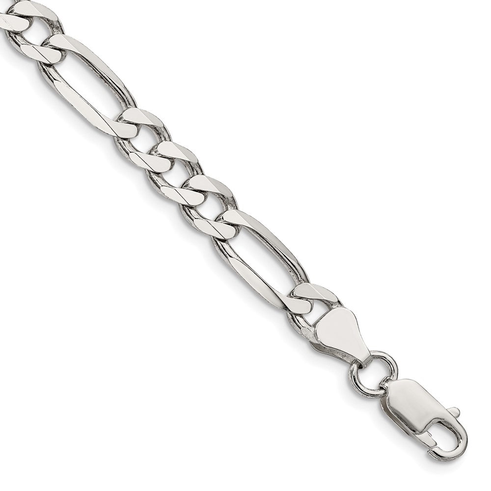 Sterling Silver 6.75mm Figaro Chain QFG180-8