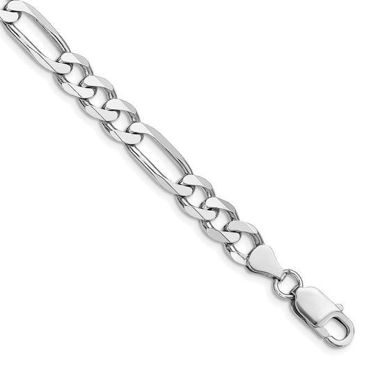 Sterling Silver Rhodium-plated 7.5mm Figaro Chain QFG200R-8