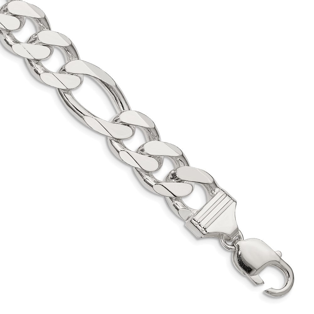 Sterling Silver 13.5mm Figaro Chain QFG350-8