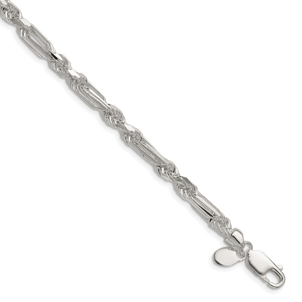 Sterling Silver 4.75mm D/C Figarope Chain QFGR090-8