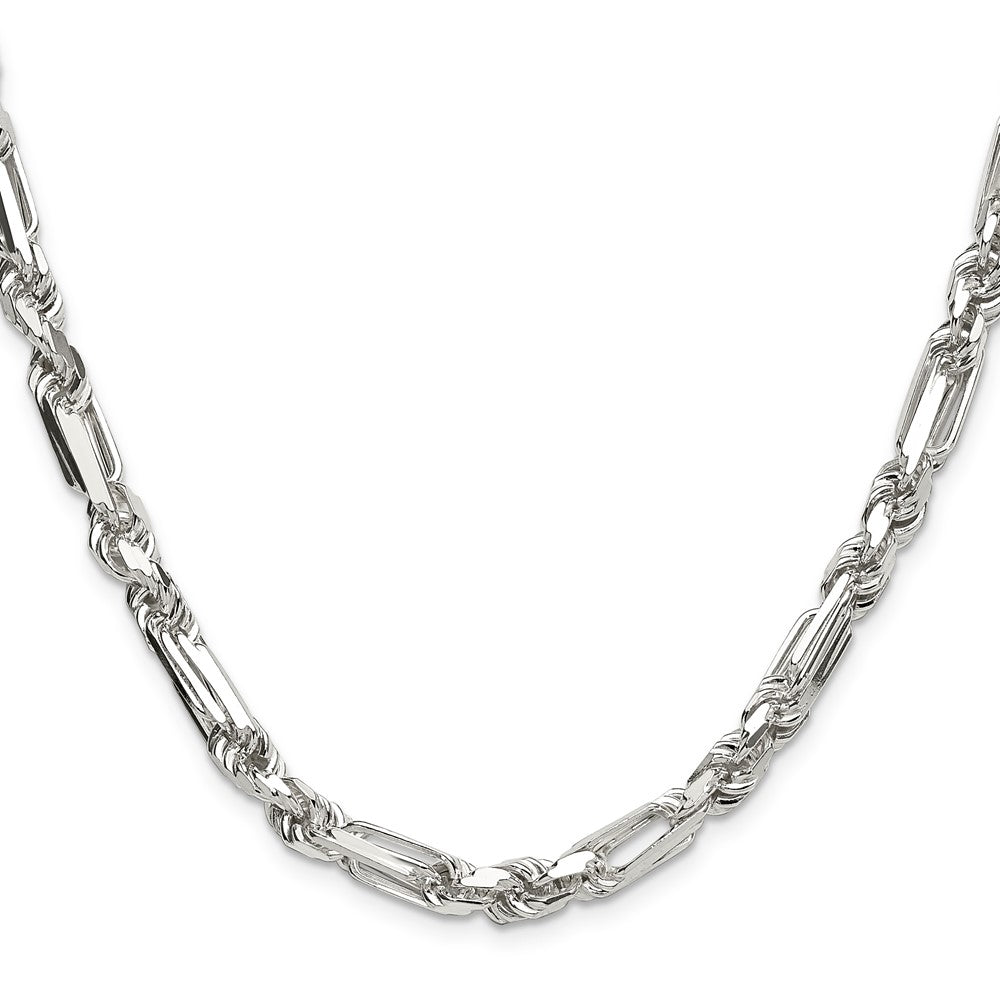 Sterling Silver 6mm D/C Figarope ChainQFGR110