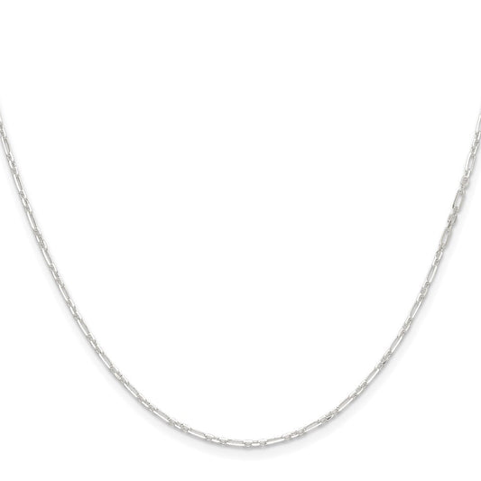 Sterling Silver D/C 1.75mm 3 Short Plus 1 Long Cable Link ChainQFL050