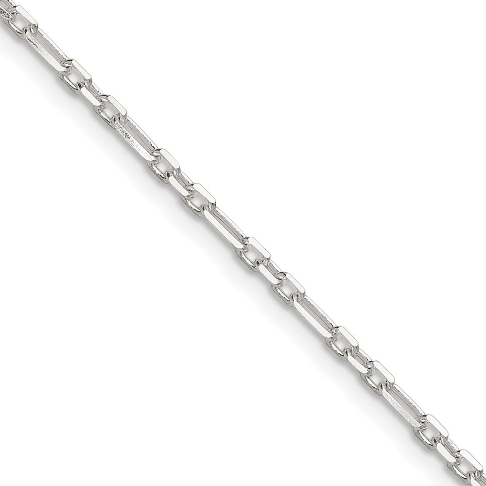 Sterling Silver D/C 2mm 3 Short Plus 1 Long Cable Link ChainQFL060