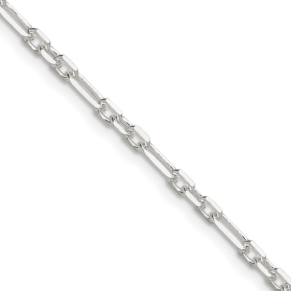 Sterling Silver D/C 3mm 3 Short Plus 1 Long Cable Link ChainQFL080