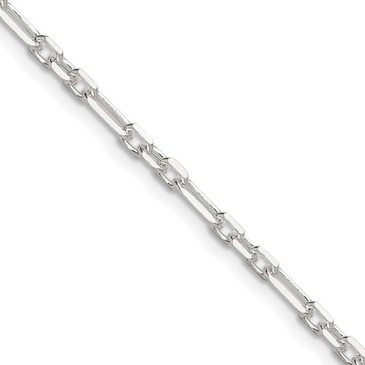 Sterling Silver D/C 3mm 3 Short Plus 1 Long Cable Link ChainQFL080