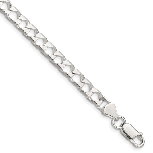 Sterling Silver 5.75mm D/C Square Curb Chain QFOC200-8