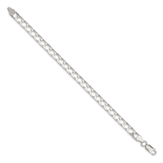 Sterling Silver 6.25mm D/C Square Curb Chain QFOC220-8