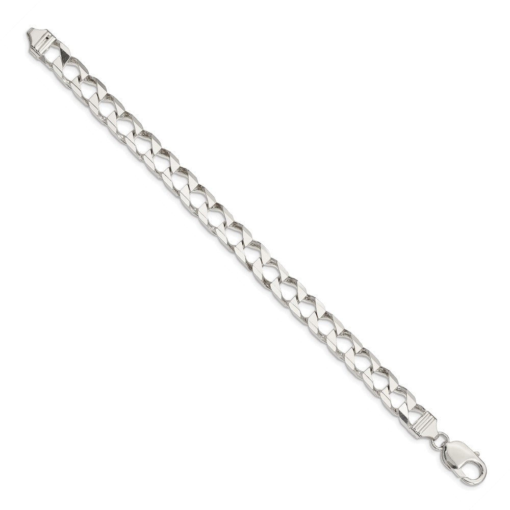 Sterling Silver 7.2mm D/C Square Curb Chain QFOC250-8