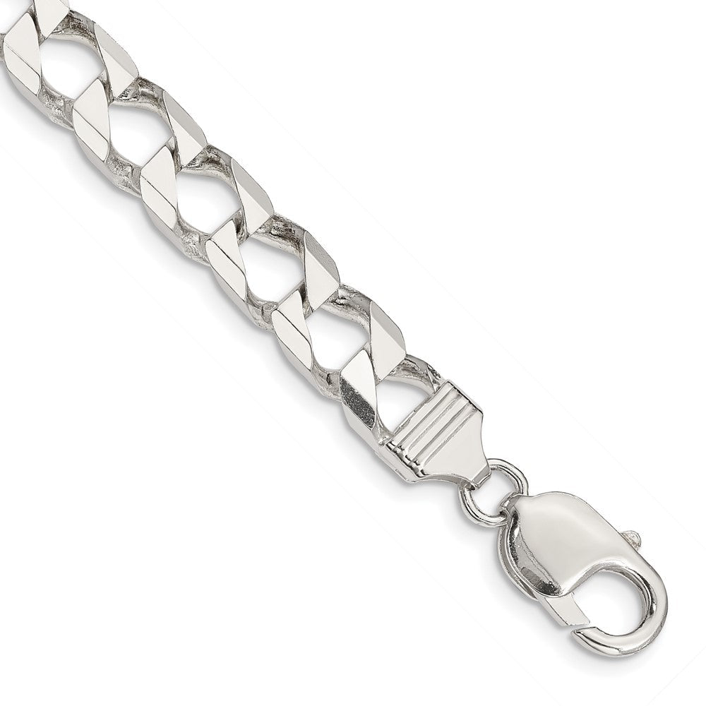 Sterling Silver 7.2mm D/C Square Curb Chain QFOC250-8