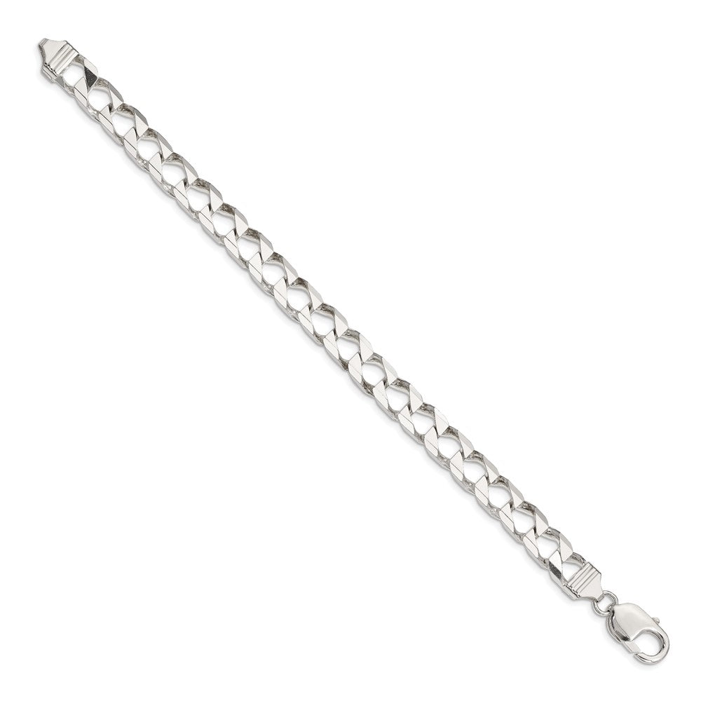 Sterling Silver 8.6mm D/C Square Curb Chain QFOC300-8