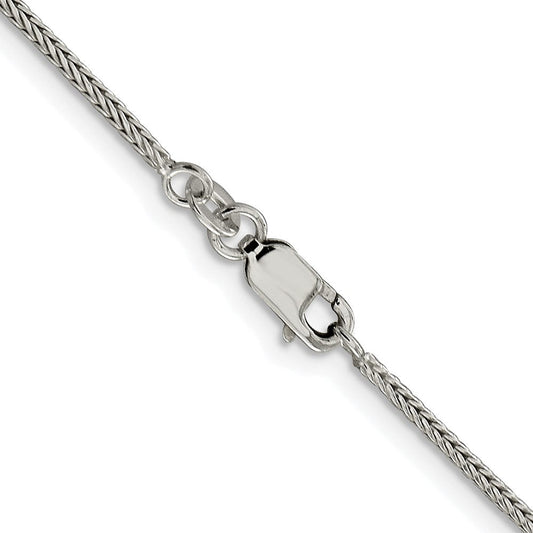 Sterling Silver Rhodium-plated 1.45mm Diamond-cut Round Franco ChainQFR150R
