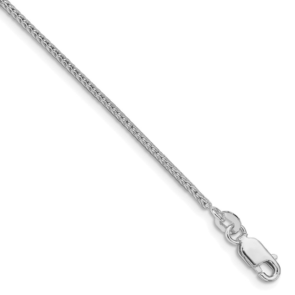 Sterling Silver Rhodium-plated 1.45mm Diamond-cut Round Franco Chain QFR150R-8