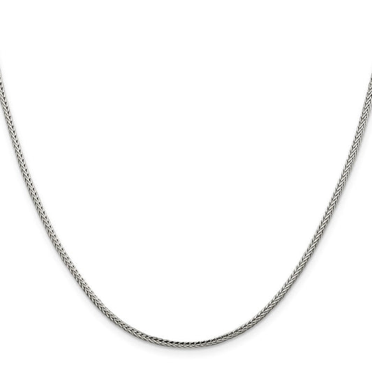 Sterling Silver 2mm Diamond-cut Round Franco ChainQFR200