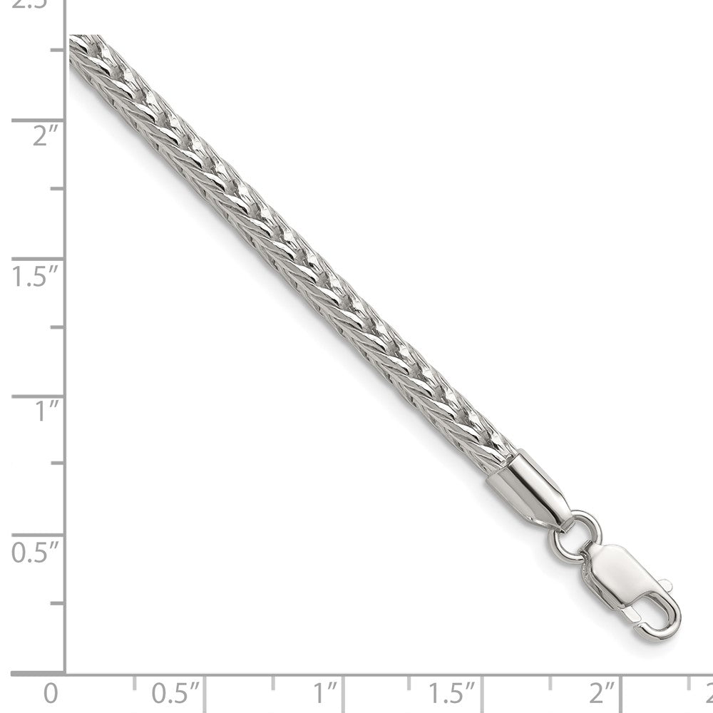 Sterling Silver 3.4mm Diamond-cut Round Franco Chain QFR320-8
