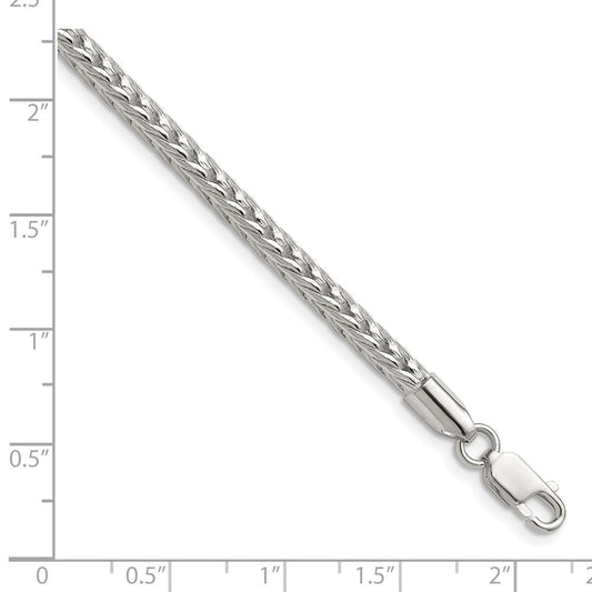 Sterling Silver 3.4mm Diamond-cut Round Franco Chain QFR320-8