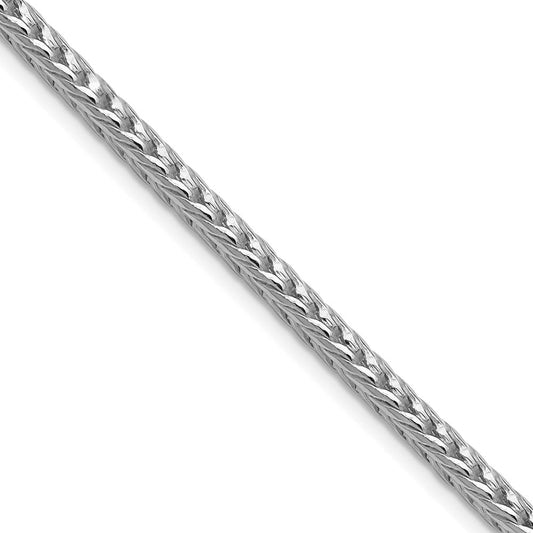 Sterling Silver Rhodium-plated 3.4mm Diamond-cut Round Franco ChainQFR320R