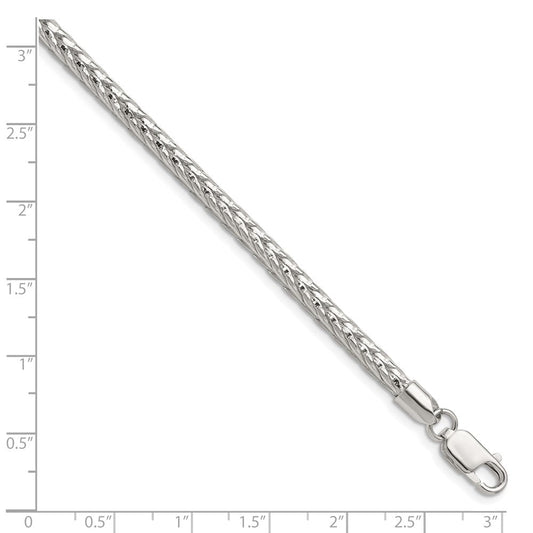 Sterling Silver 3.8mm Diamond-cut Round Franco Chain QFR350-8