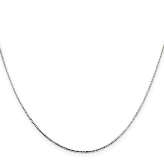 Sterling Silver .85mm Diamond-cut Snake ChainQFS15
