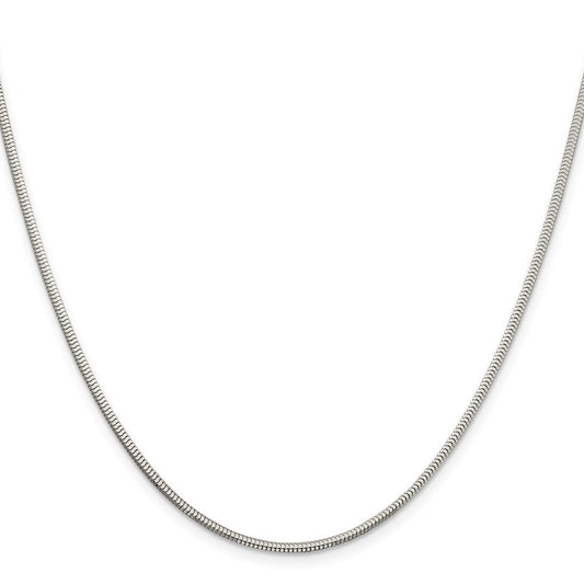 Sterling Silver 2mm Diamond-cut Snake ChainQFS3