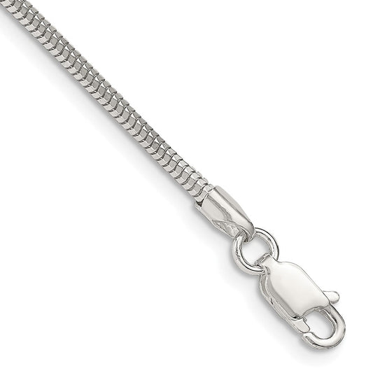 Sterling Silver 2mm Diamond-cut Snake Chain QFS3-8