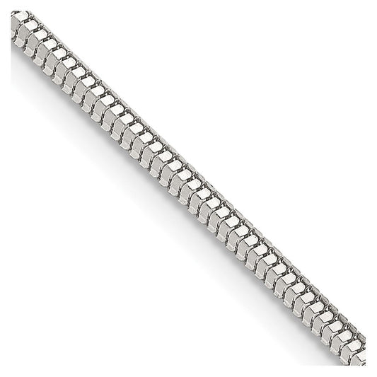 Sterling Silver 2mm Diamond-cut Snake ChainQFS3
